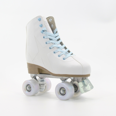 Traditional Adjustable Quad Roller Skate White Color